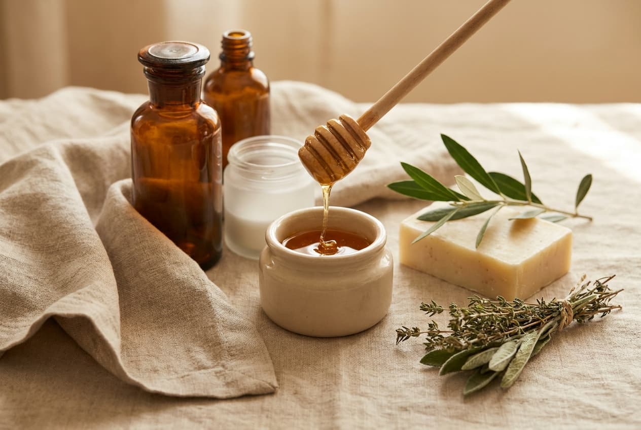 Naturalive Naturprodukte auf Leinen