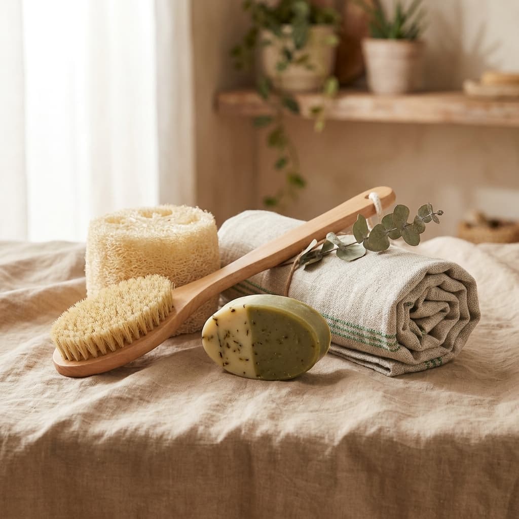 Naturschwamm Luffa & Badebuerste